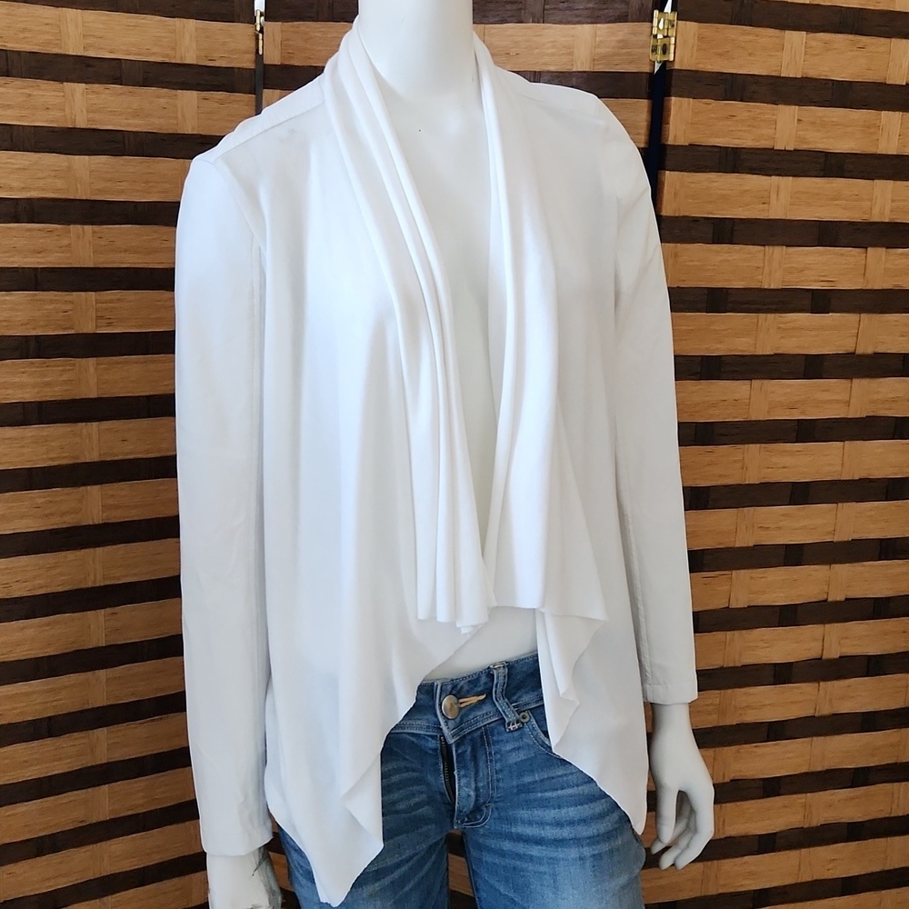 Faux leather and stretch spandex jacket